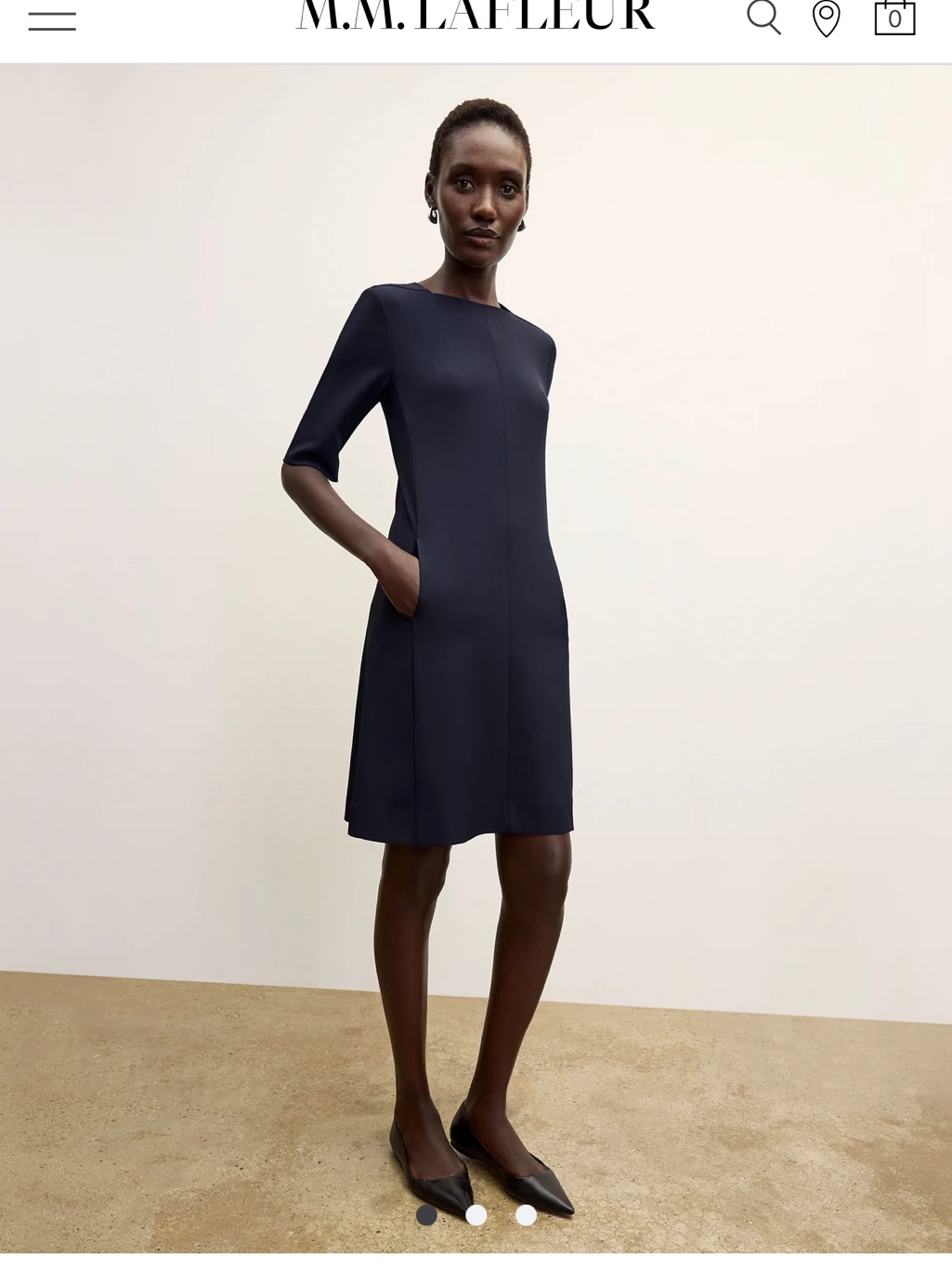 Mm Lafleur Navy Shift Dress Size 10